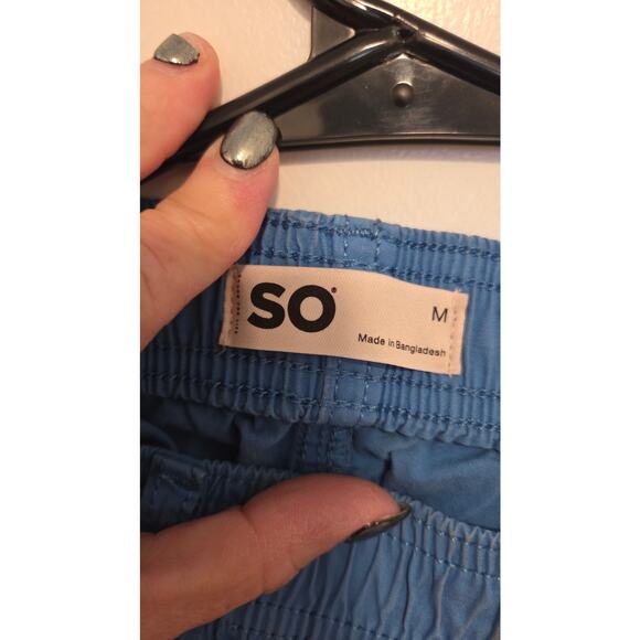 SO Blue Cargo Jogger Pants Women’s Size M Elastic Waist Lightweight - Picture 3 of 8